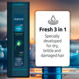 Shampoo Above Men Fresh 3 en 1 Acción Refrescante y Limpieza Micelar 325ml