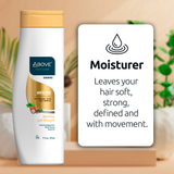 Shampoo Above Moisture Nutrición y Fuerza con D-Panthenol y Manteca de Shea 325ml