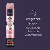ABOVE SPORT ENERGY WOMEN ANTIPERSPIRANT DEODORANT 48H SPRAY MAXX 250ML