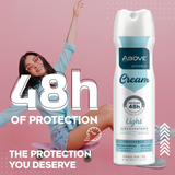ABOVE CREAM WOMEN LIGHT ANTIPERSPIRANT DEODORANT 48H SPRAY