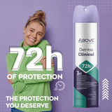 ABOVE DERMACLIN WOMEN DERMA CLINICAL ANTIPERSPIRANT DEODORANT 72H SPRAY