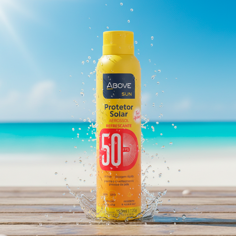 Protetor Solar Above Sun Aerosol Refrescante (FPS 50) 150ml