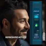 Shampoo Above Men Fresh 3 en 1 Acción Refrescante y Limpieza Micelar 325ml