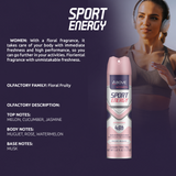 ABOVE SPORT ENERGY WOMEN ANTIPERSPIRANT DEODORANT 48H SPRAY