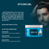 Gel para el Cabello Above Men Styling Gel 4 Extra Strong Fix 300g