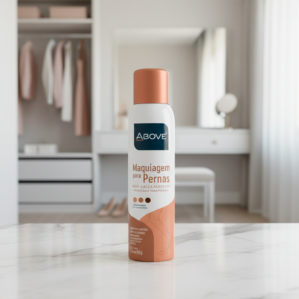 Maquillaje para Piernas Above Meia-Calça Aerosol Cobertura Uniforme 150ml