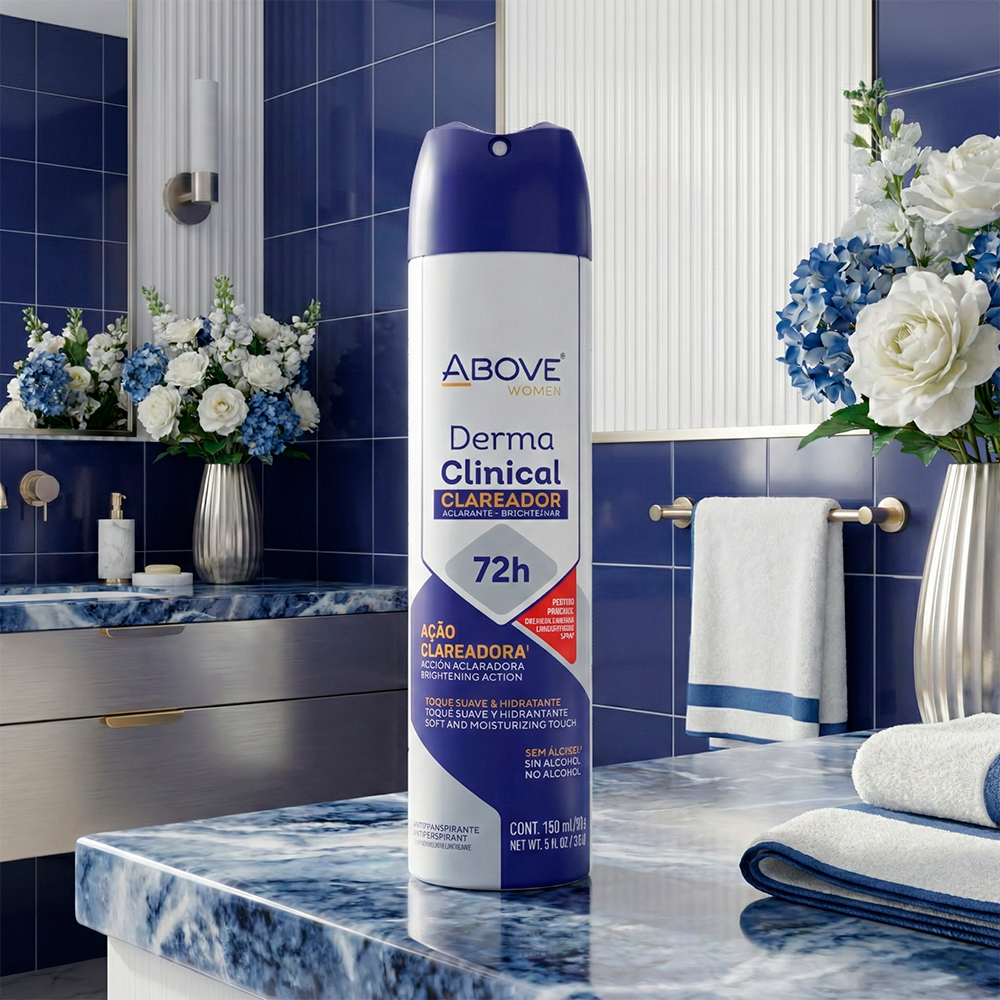 Antitranspirante Spray Above Women Derma Clinical Clareador 72h 150ml.