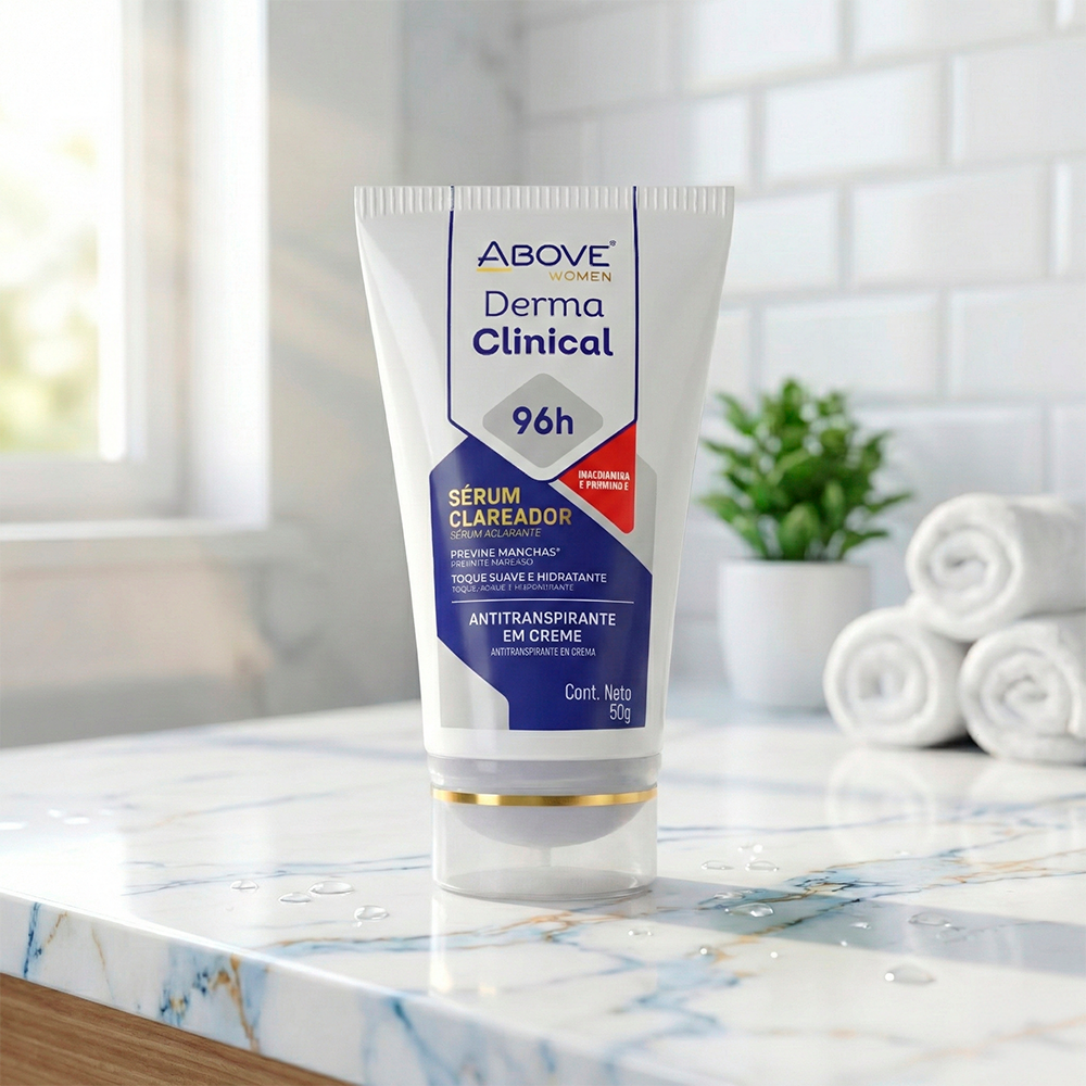 Antitranspirante en Bisnaga Above Women Derma Clinical Clareador 96h 50g