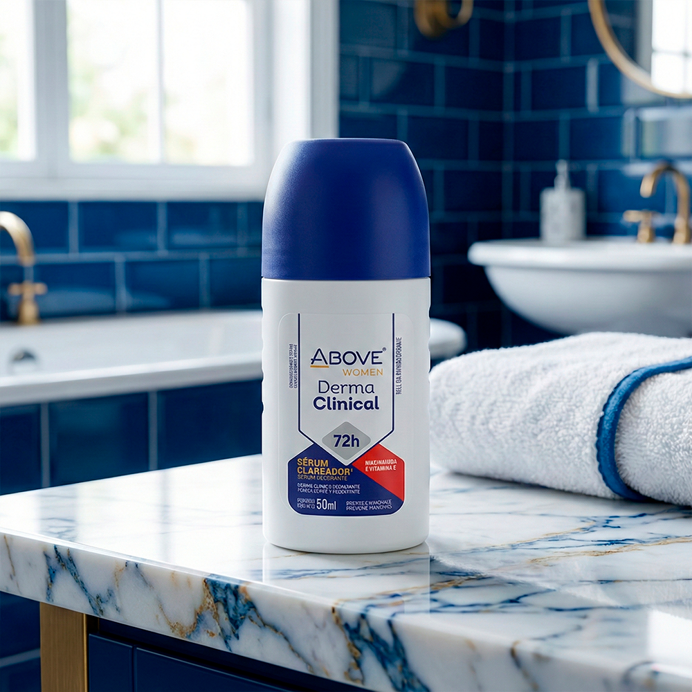 Antitranspirante Roll-on Above Women Derma Clinical Clareador 72h 50ml