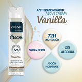 Antitranspirante Spray Above Women Cream Vanilla Acción Hidratante 72h 150ml