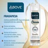 Antitranspirante Spray Above Women Cream Vanilla Acción Hidratante 72h 150ml
