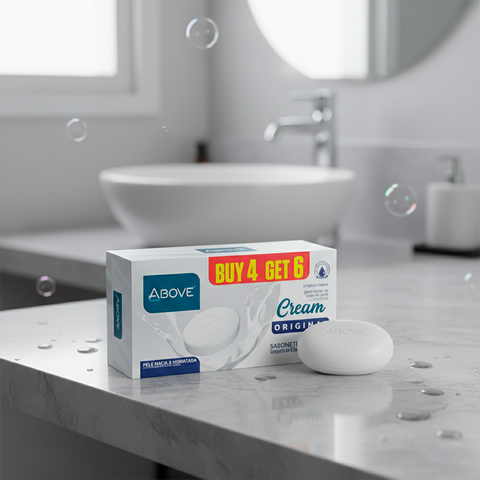 Jabón en Barra Above Women Cream Original Limpieza Suave Pack x6 75g