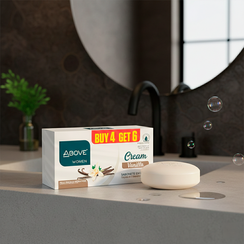 Jabón en Barra Above Women Cream Vanilla Limpieza Suave Pack x6 75g