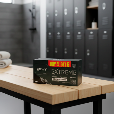 Jabón en Barra Above Men Extreme Black Hidratación Extrema Pack x6 75g