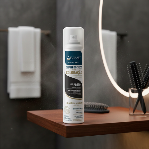 Shampoo Seco Above con Color Negro Brillo y Suavidad 150ml