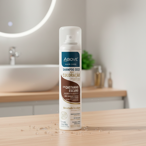 Shampoo Seco Above con Color Castaño Oscuro Brillo y Suavidad 150ml
